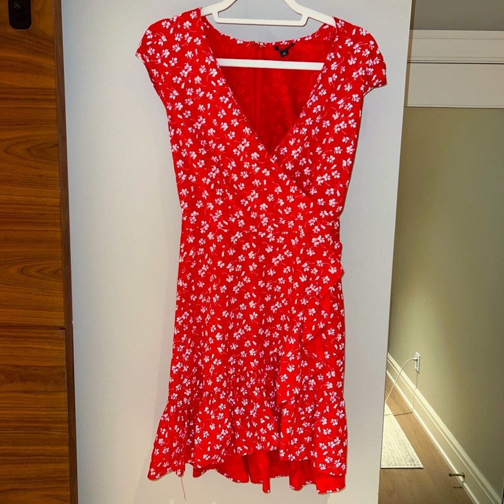 Red mini dress